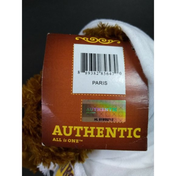 Hard Rock Cafe Paris 9" CLASSIC Teddy Bear w/ Hoodie Plush Stuffed Animal NWT - Picture 10 of 12